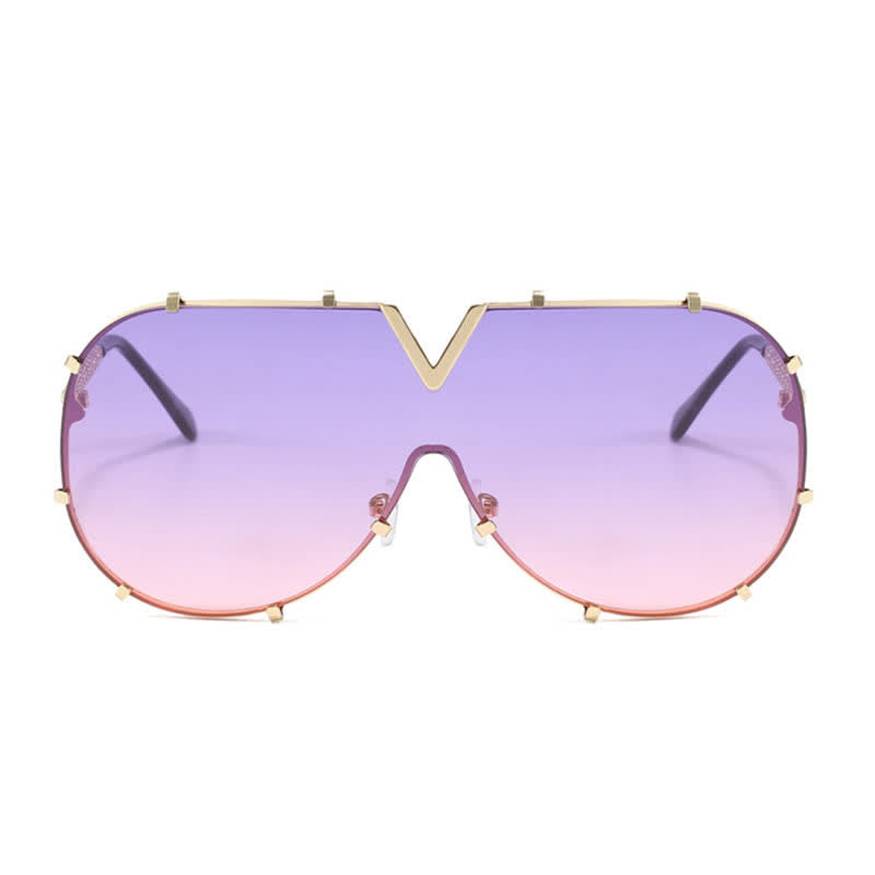 'V' Design Hipster Aviator Sunglasses