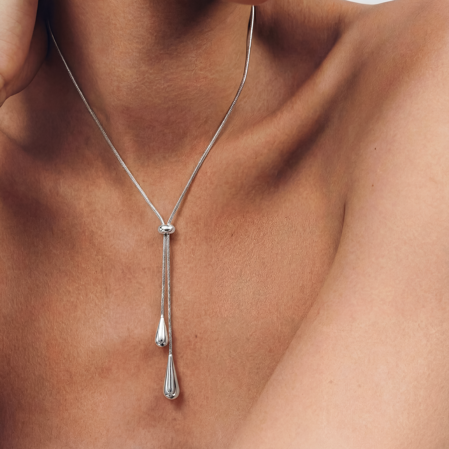 Teardrop Lariat Y-Chain Pendant