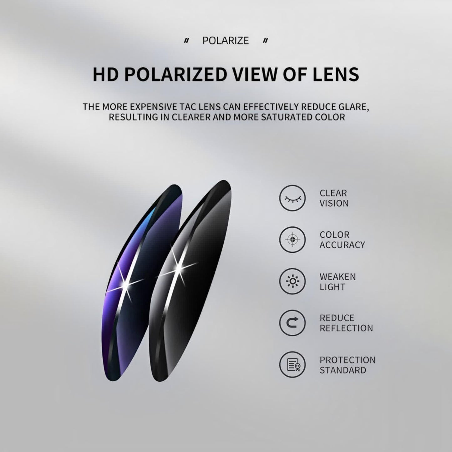 Geometric Frame Double Bridges Driving Polarized Sunglasses