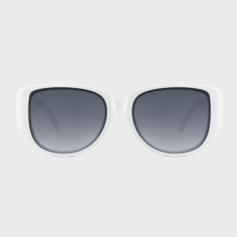 Cat-Eye Large Frame Sunglasses with Nylon Lenses