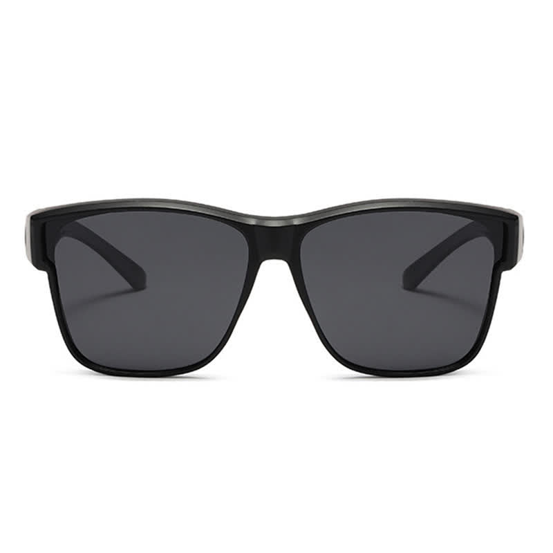 Fit Over Glasses Square Frame Polarized Sunglasses for Women Men