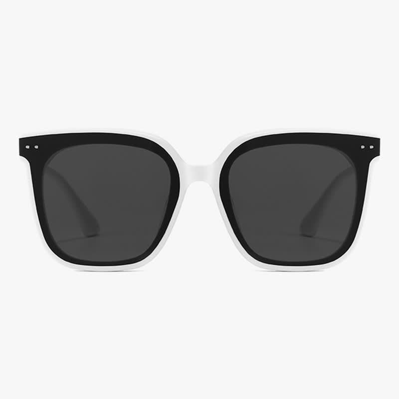 Square Frame Oversized Sunglasses with Nylon Lenses