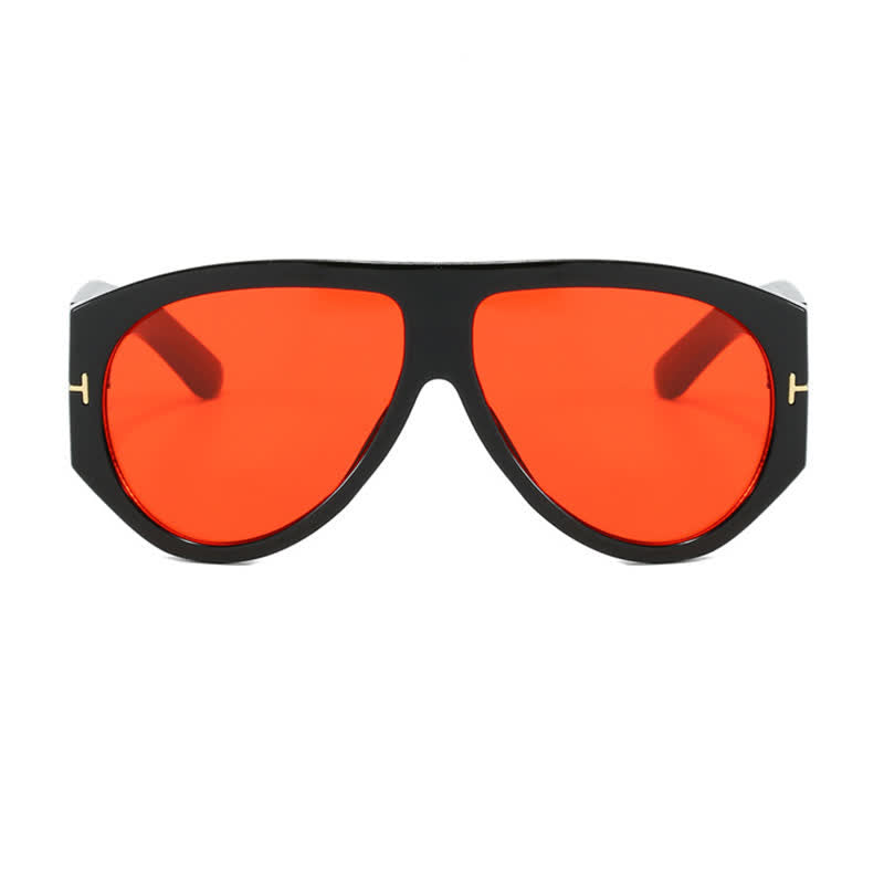'T' Design Toad Frame Aviator Sunglasses