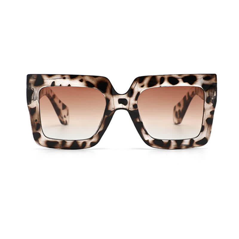 Oversized Square Frame Fashion Thick Sunglasses