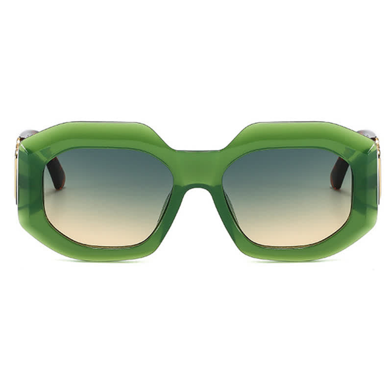 Trendy Geometric Thick Frame Sunglasses