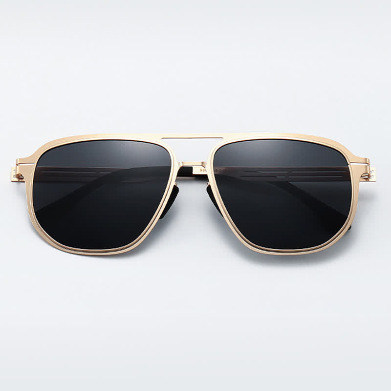 Double Bridges Polarized Lightweight Aviator Sunglasses for Driving