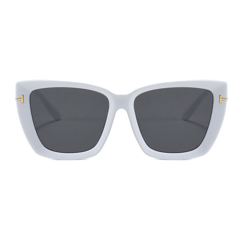 'T' Design Square Frame Oversized Sunglasses