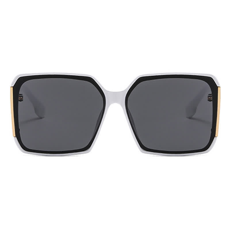 Square Frame Oversized Rimless Sunglasses