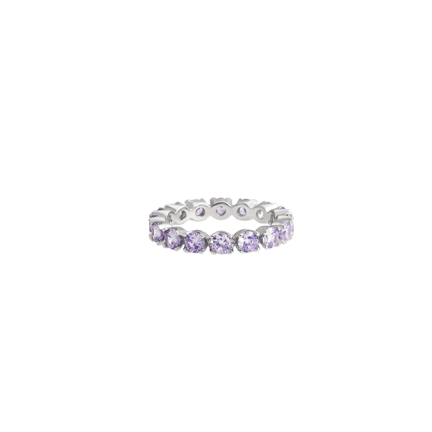 Purple Gem Eternity Ring – A Full Circle of Lavender Sparkle