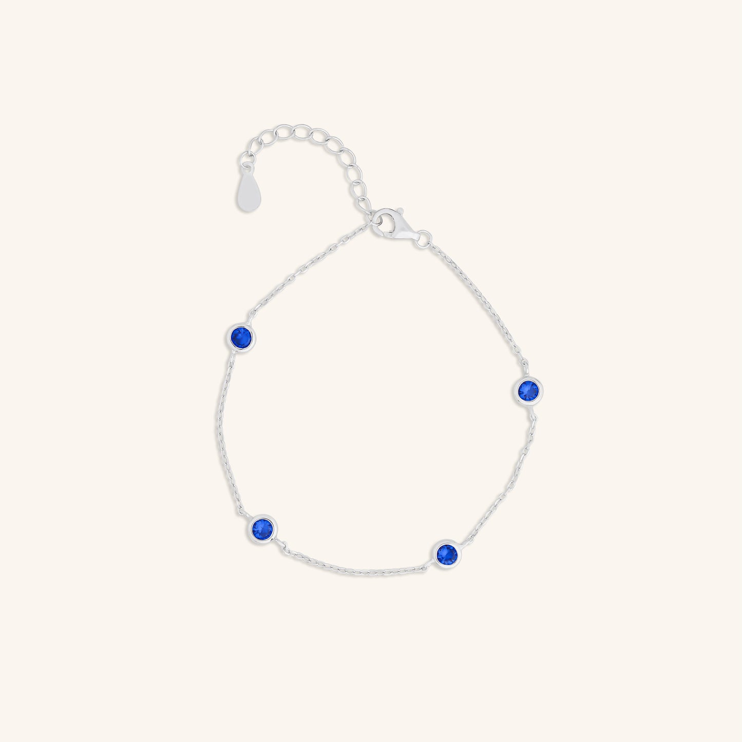 Blue Sapphire Bezel Bracelet