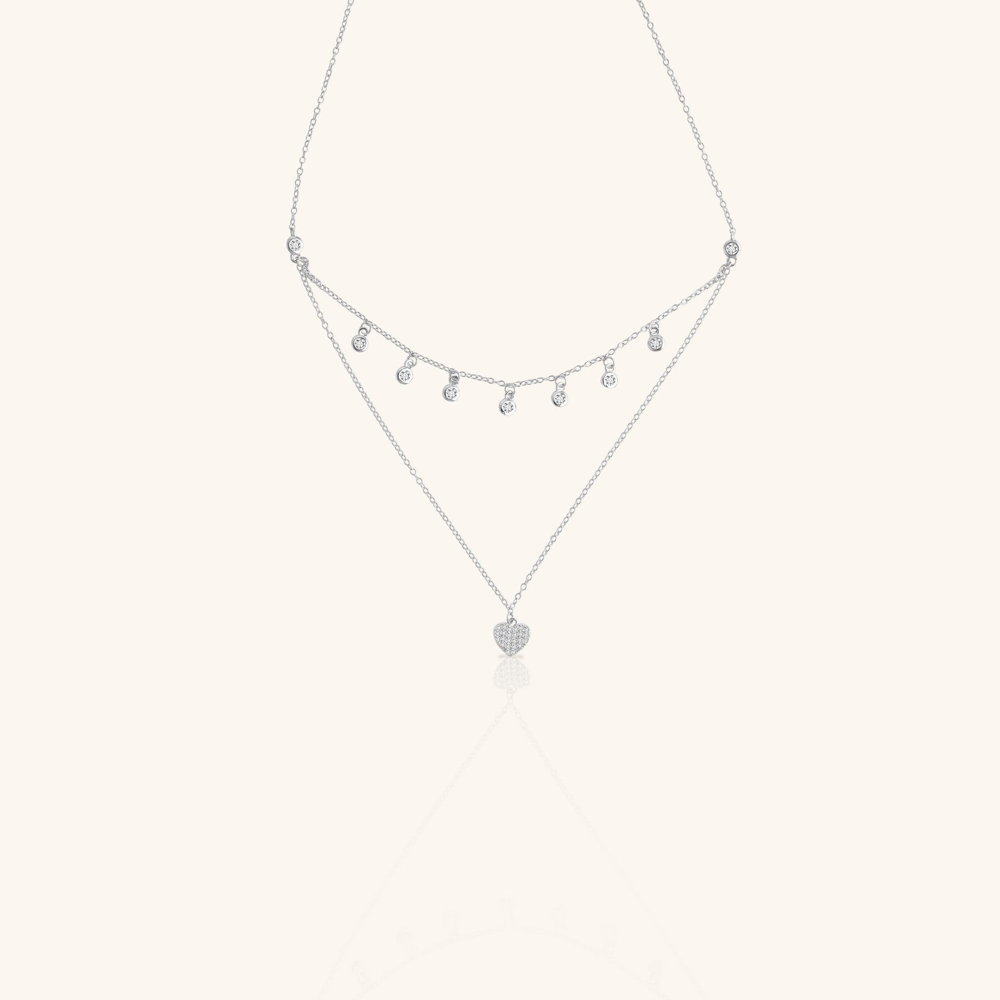 Stack Chain Heart Pendant