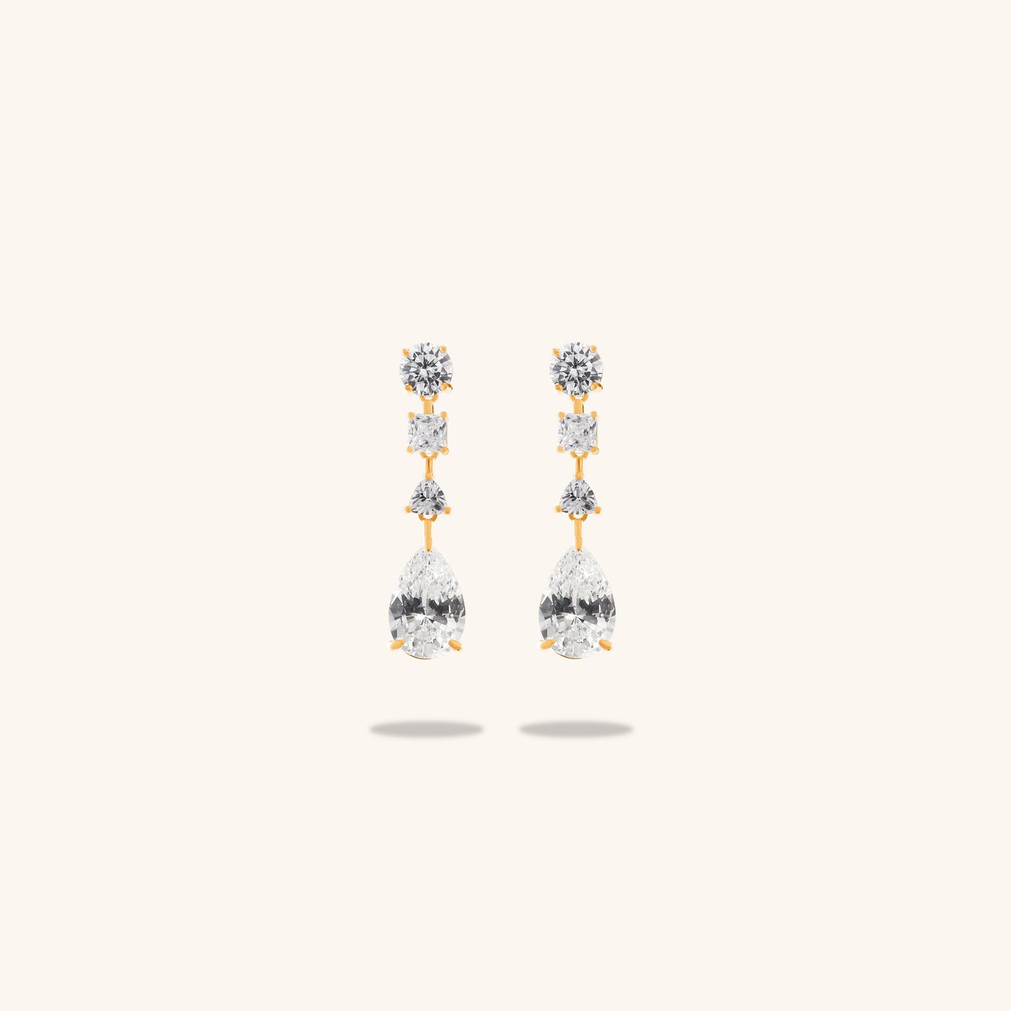 Pear Mix Drop Earring