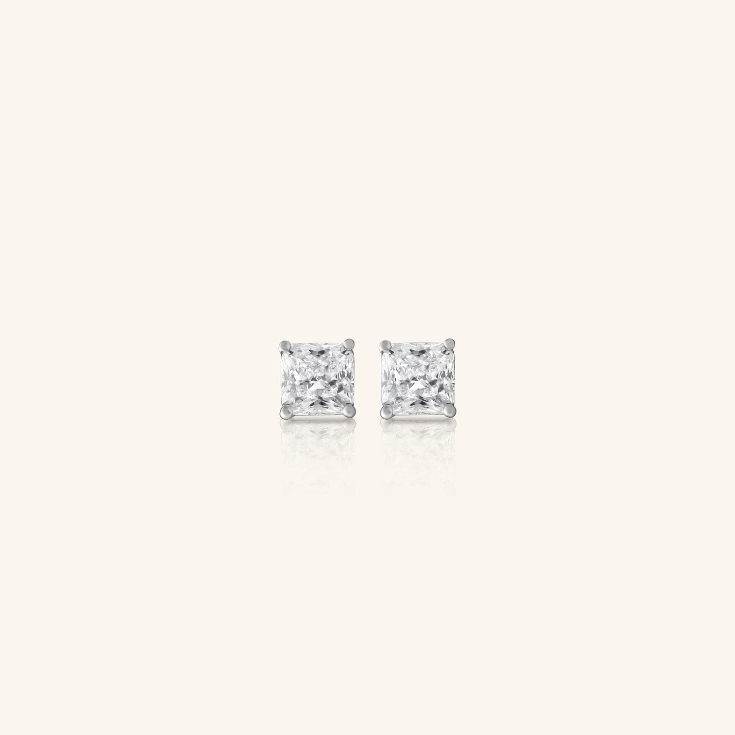 Princess Diamond Solitaire Stud
