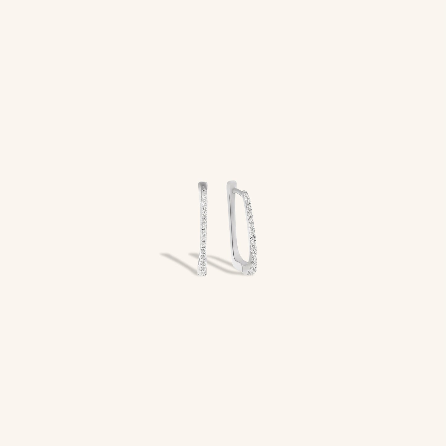 Single Line Diamond Small Hoop
