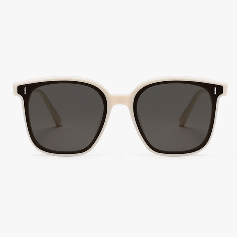 Square Large Frame Simple Sunglasses with Nylon Lenses