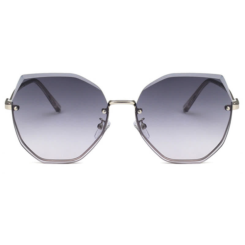 Geometric Rimless Tinted Sunglasses