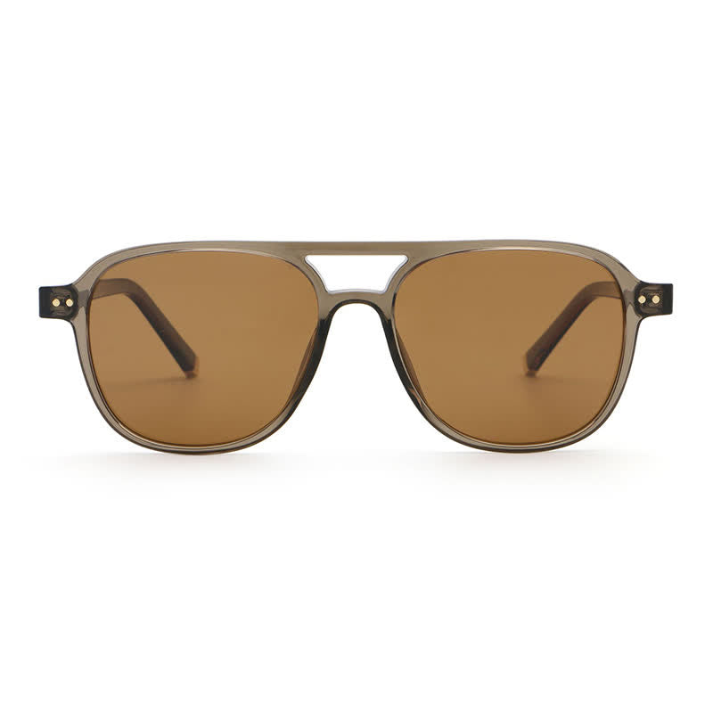Double Bridges Polarized Aviator Sunglasses