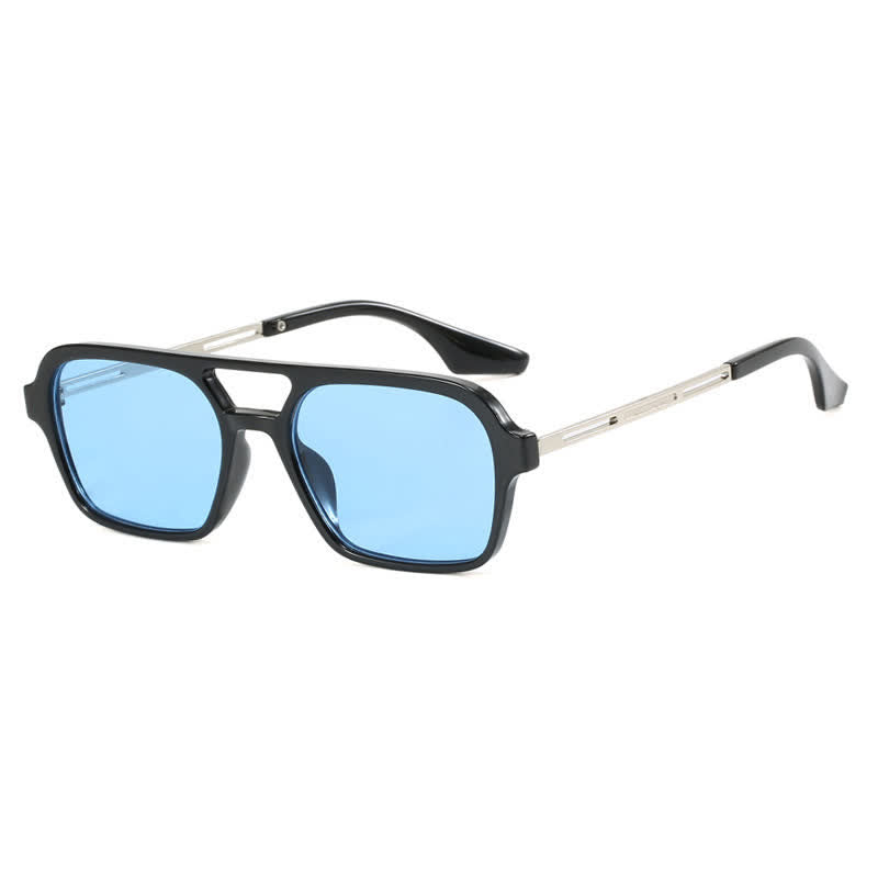 Double Bridges Retro Aviator Sunglasses