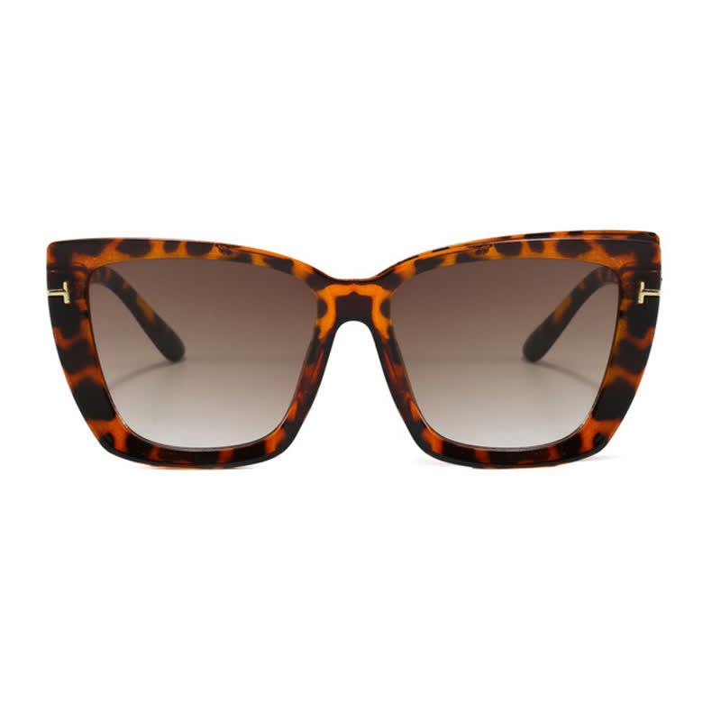 'T' Design Square Frame Oversized Sunglasses