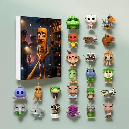 🔥Last Day 70% OFF - 🎁Tung Tung Tung Sahur Italian Brainrot Countdown 24Days Advent Calendar