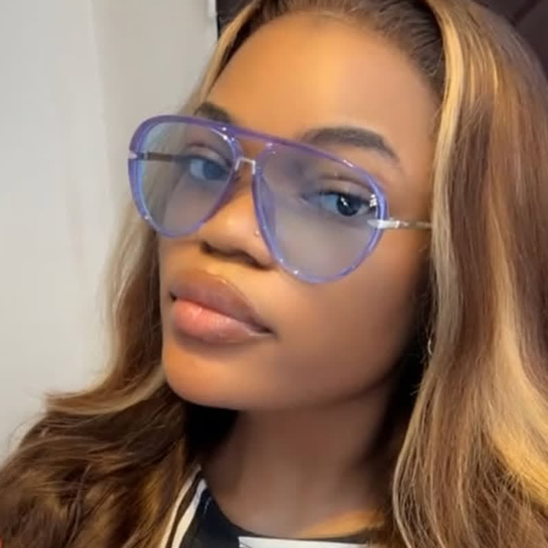 Double Bridges Fashion Aviator Sunglasses