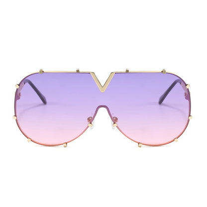 'V' Design Hipster Aviator Sunglasses