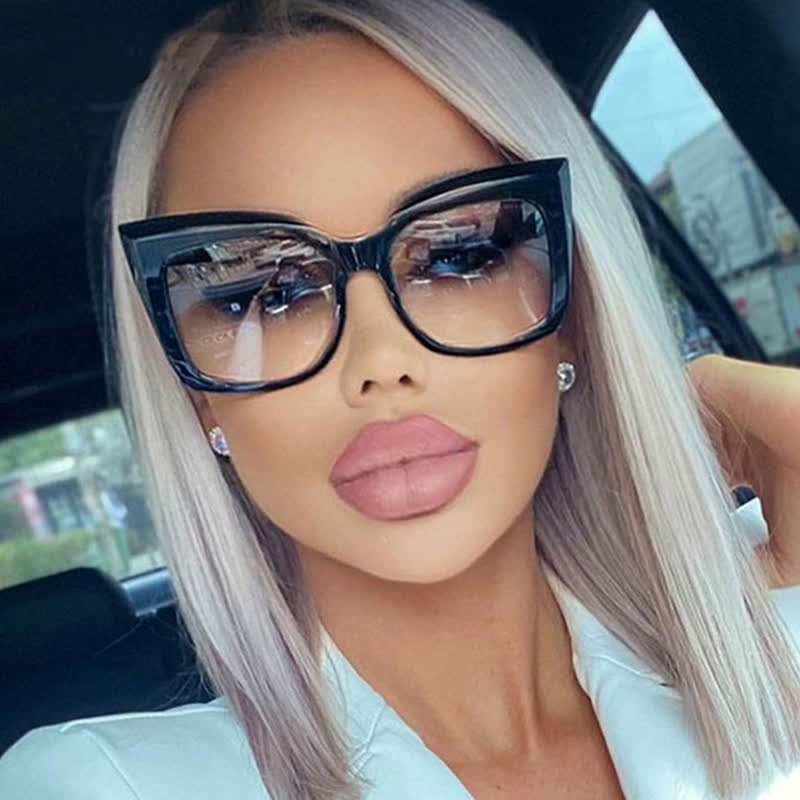 Vintage Cat-Eye Oversized Frame Sunglasses