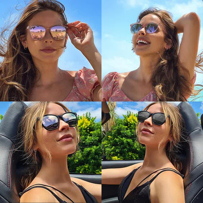Trendy Sports Polarized Oversized Sunglasses with Mirrored Lens
