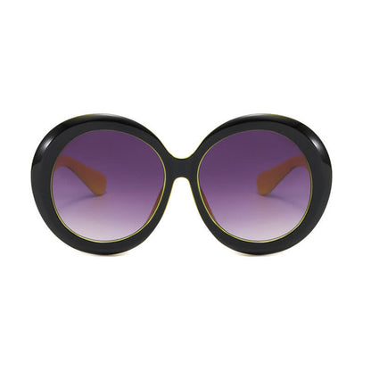 Round Frame Hipster Oversized Sunglasses