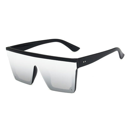 Trendy Large Frame One-piece Street Style Driving Retro Sunglasses