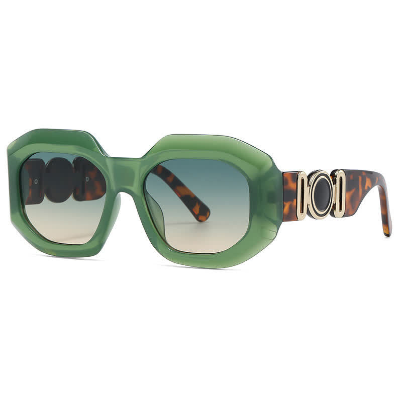 Trendy Geometric Thick Frame Sunglasses