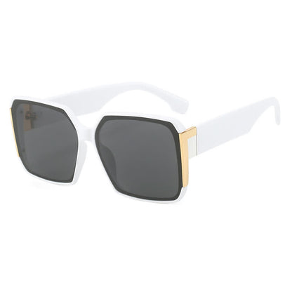 Square Frame Oversized Rimless Sunglasses