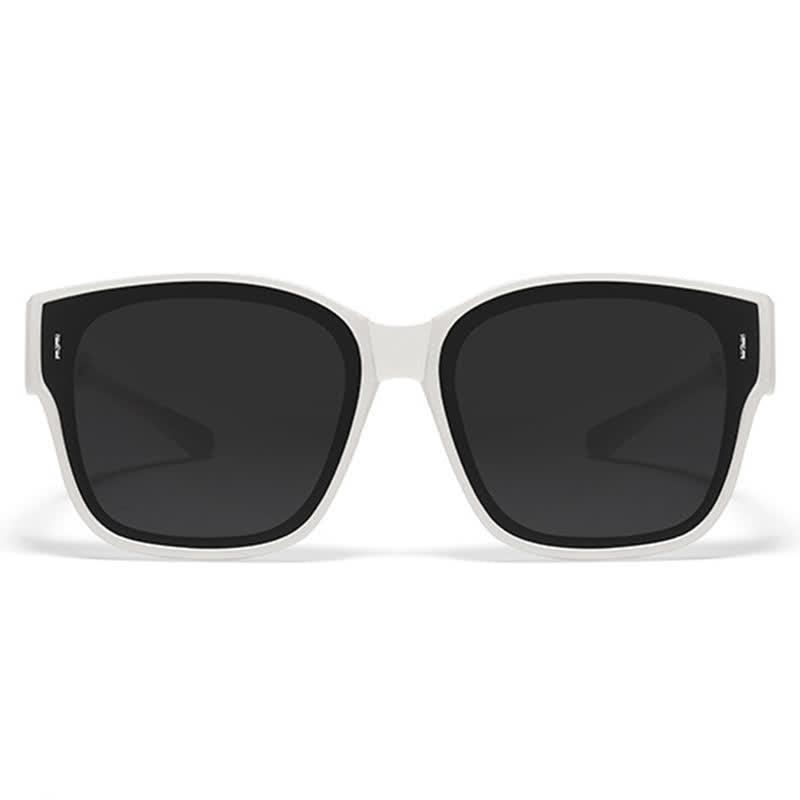 Fit Over Glasses Square Frame Foldable Sunglasses for Women Men