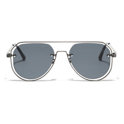 Vintage Double Bridges Hollow-out Aviator Sunglasses