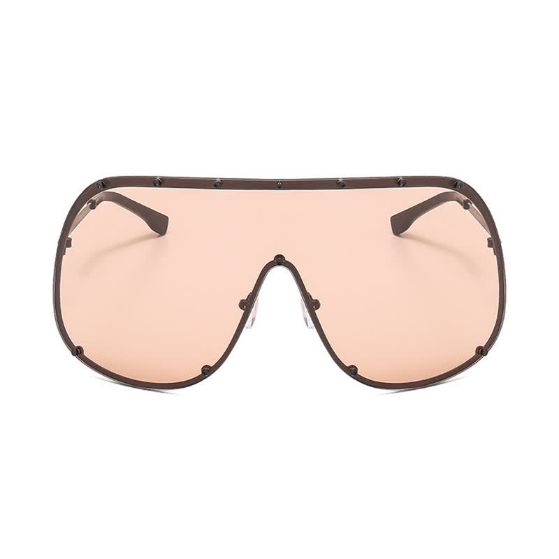 Unisex Hipster One-piece Polarized Aviator Sunglasses