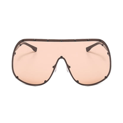 Unisex Hipster One-piece Polarized Aviator Sunglasses
