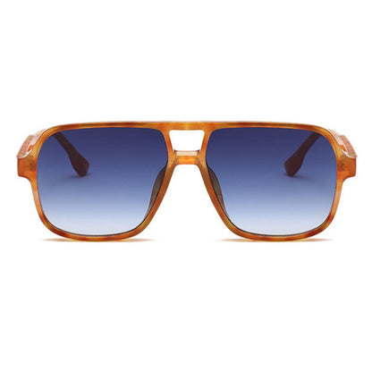 Double Bridges Square Frame Vintage Sunglasses
