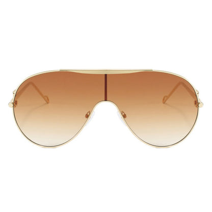 Oversized One-piece Aviator Sunglasses
