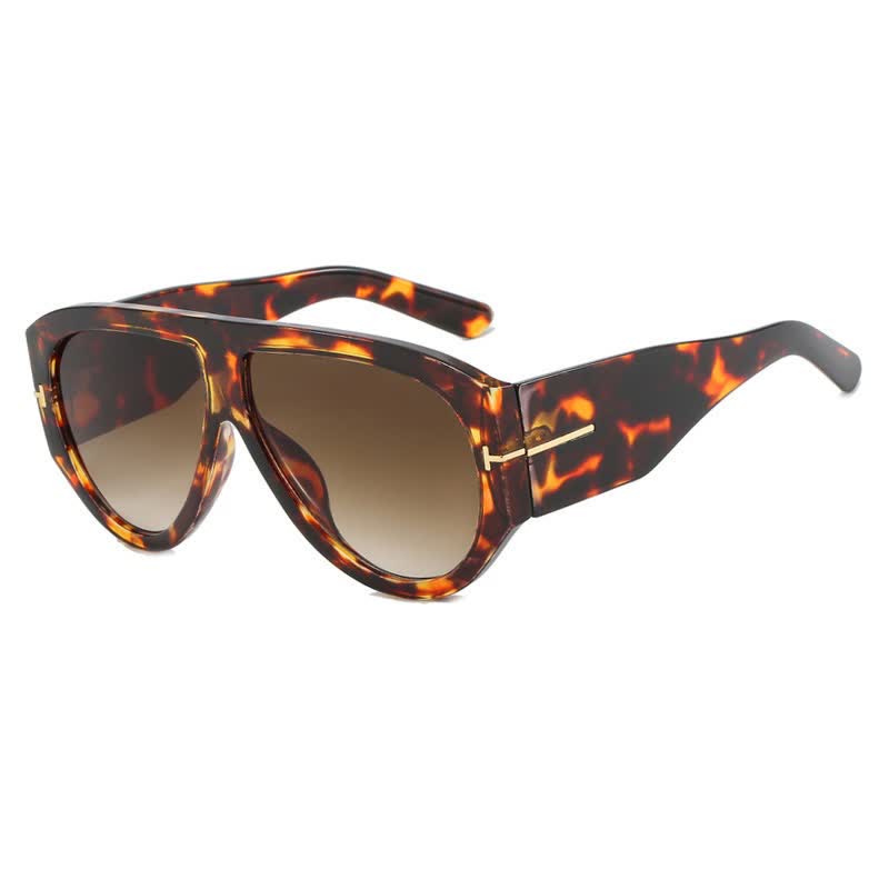 'T' Design Toad Frame Aviator Sunglasses