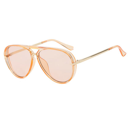 Double Bridges Fashion Aviator Sunglasses