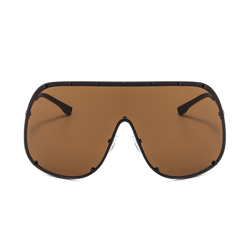 Unisex Hipster One-piece Polarized Aviator Sunglasses