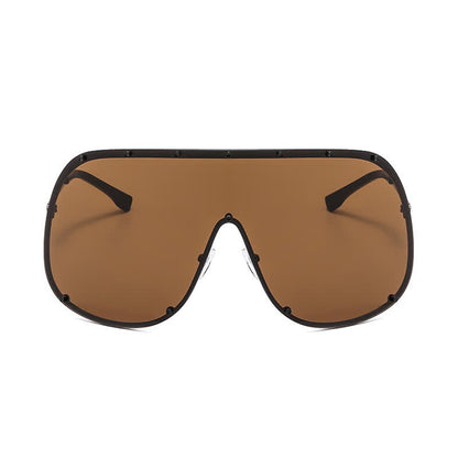 Unisex Hipster One-piece Polarized Aviator Sunglasses