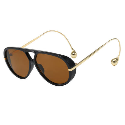 Double Bridges Metal Temples Aviator Sunglasses