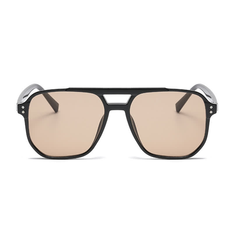 Vintage Double Bridges Tinted Aviator Sunglasses