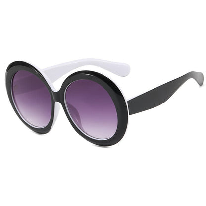 Round Frame Hipster Oversized Sunglasses