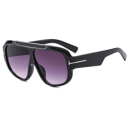 'T' Design Oversized Aviator Sunglasses