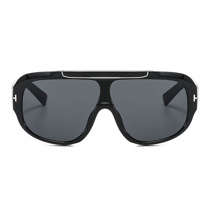 'T' Design Oversized Aviator Sunglasses