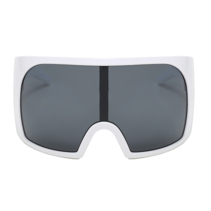 One-piece Lens Oversized Wrap Around Futuristic Sunglasses For Outdoor Sports