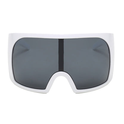 One-piece Lens Oversized Wrap Around Futuristic Sunglasses For Outdoor Sports