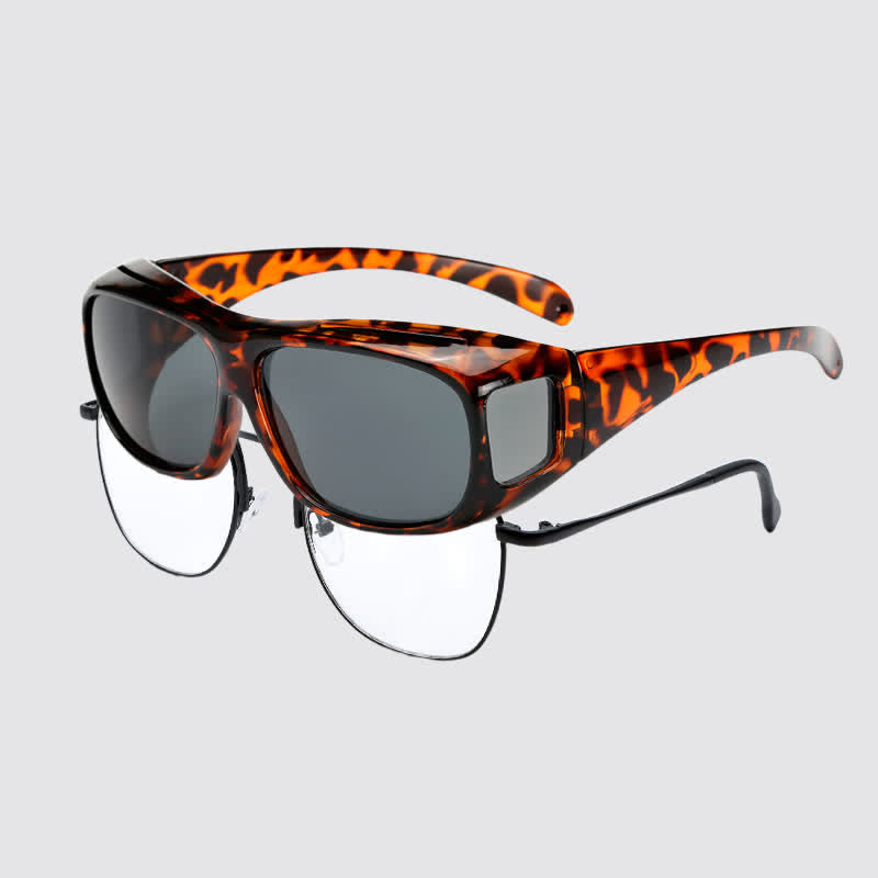 Fit Over Glasses Wrap Around Polarized Sunglasses for Sports&Driving